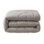 Zelesta Special Flanell Luxus Bettdecke – Taupe & Grau