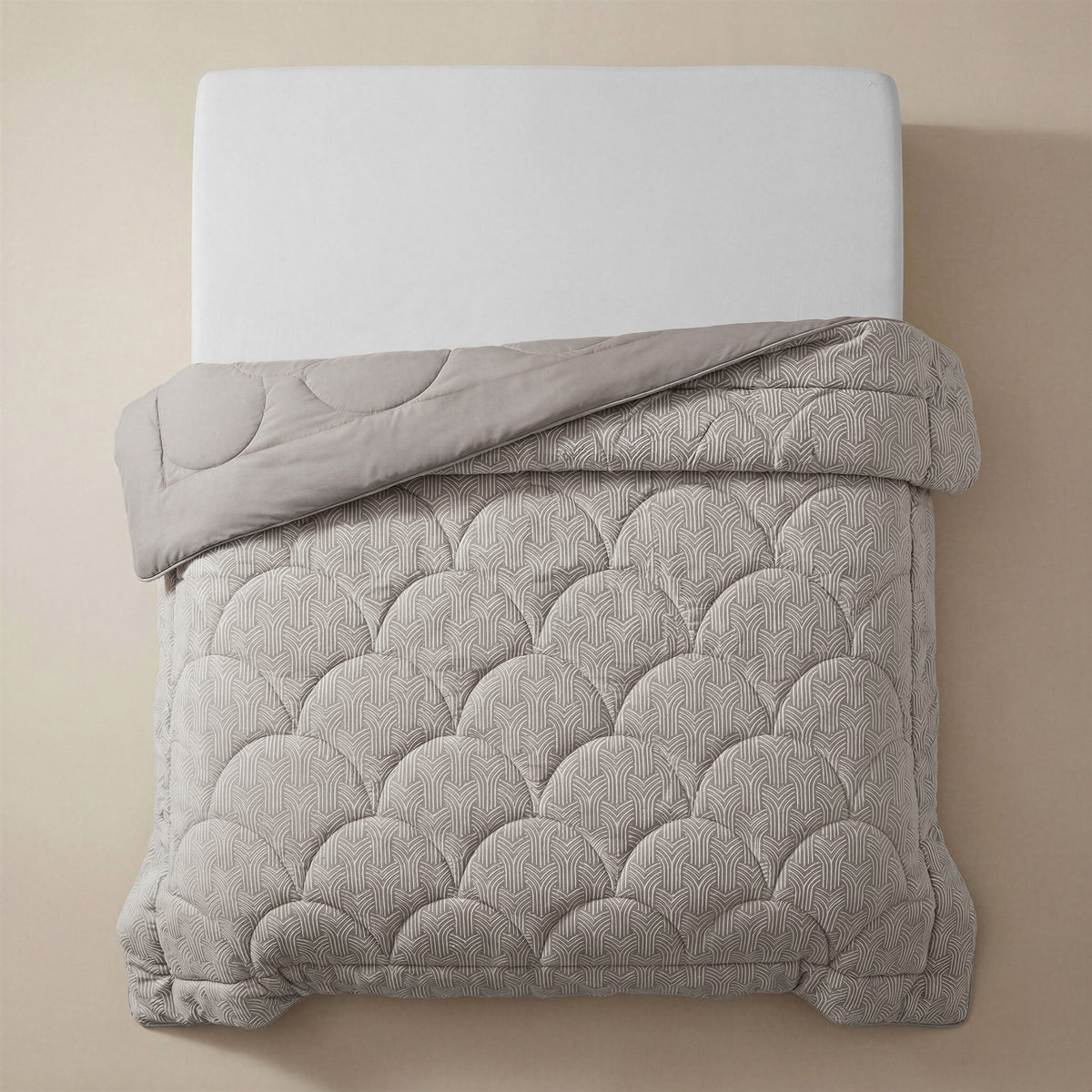 Zelesta Special Flanell Luxus Bettdecke – Taupe & Grau