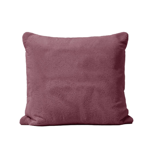 Zelesta Teddy-Kissenbezug-Set, 2 Stück – Bordeauxrot