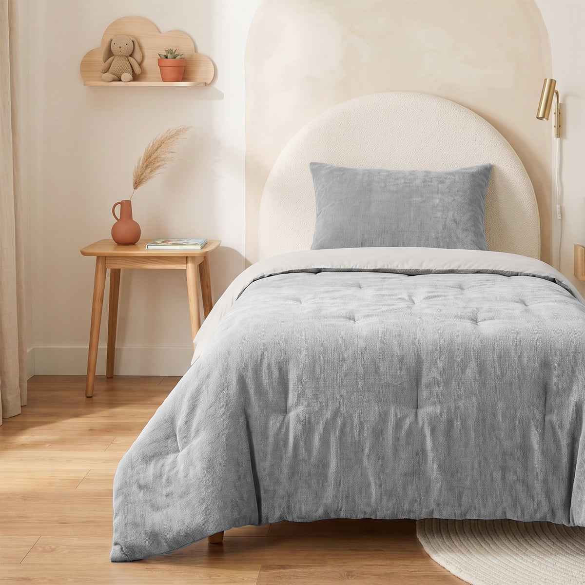 Zelesta Special Kids Chenille Bettdecke – Dunkelgrau