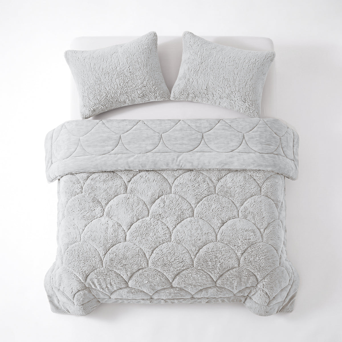 Zelesta Special Teddy Chenille Kissenbezüge Set Von 2 – Grau