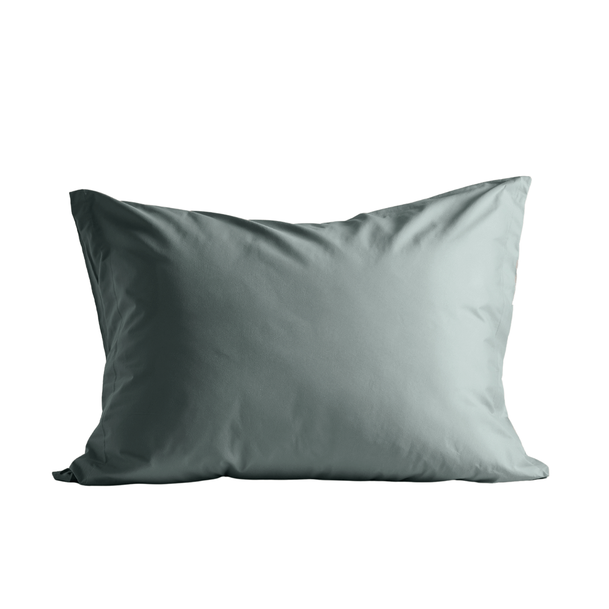 Zelesta Deluxe Uni Satin Baumwolle Kissenbezug-Set von 2 - Grün