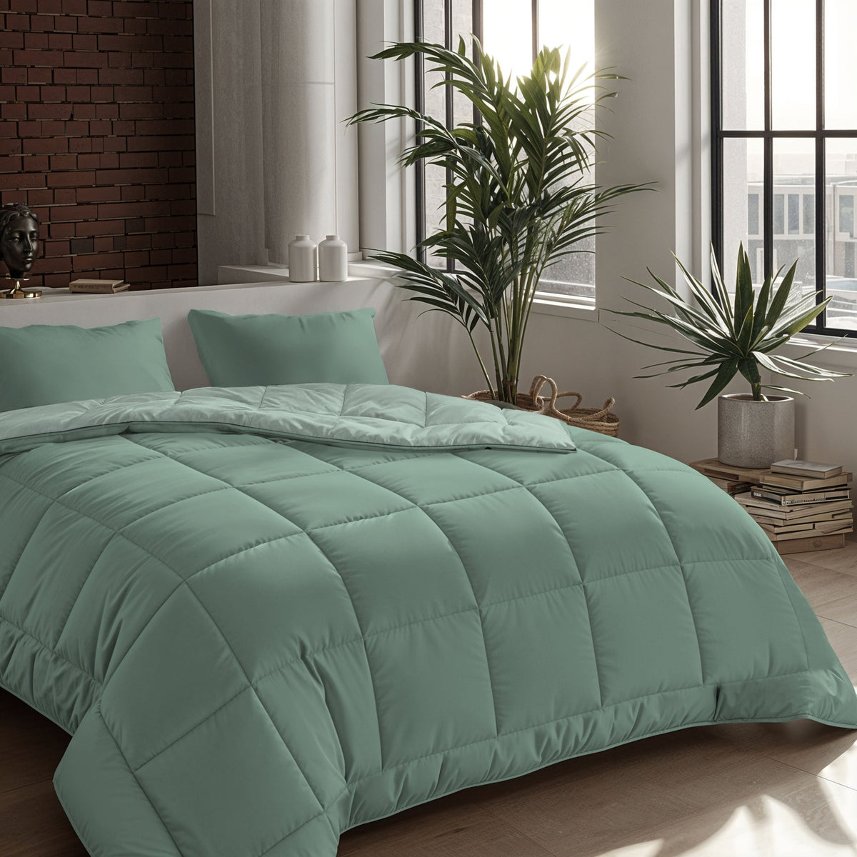Zelesta Comfort Duo Bettdecke – Mintgrün & Hellgrün