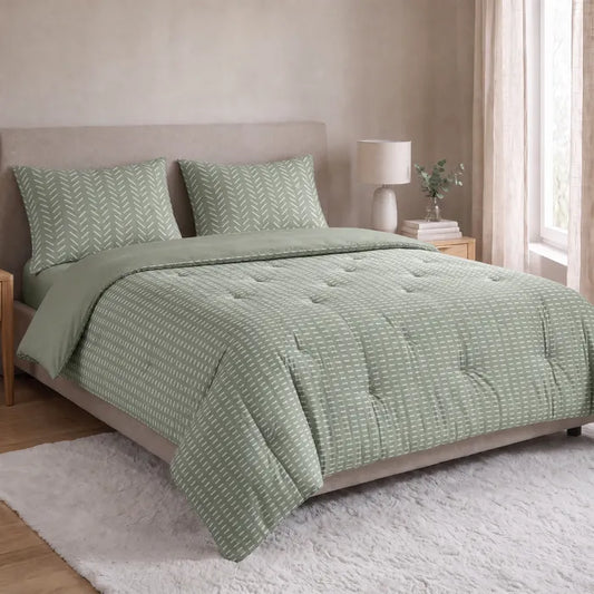 Zelesta Comfort Design Bettdecke - Olive Stitches