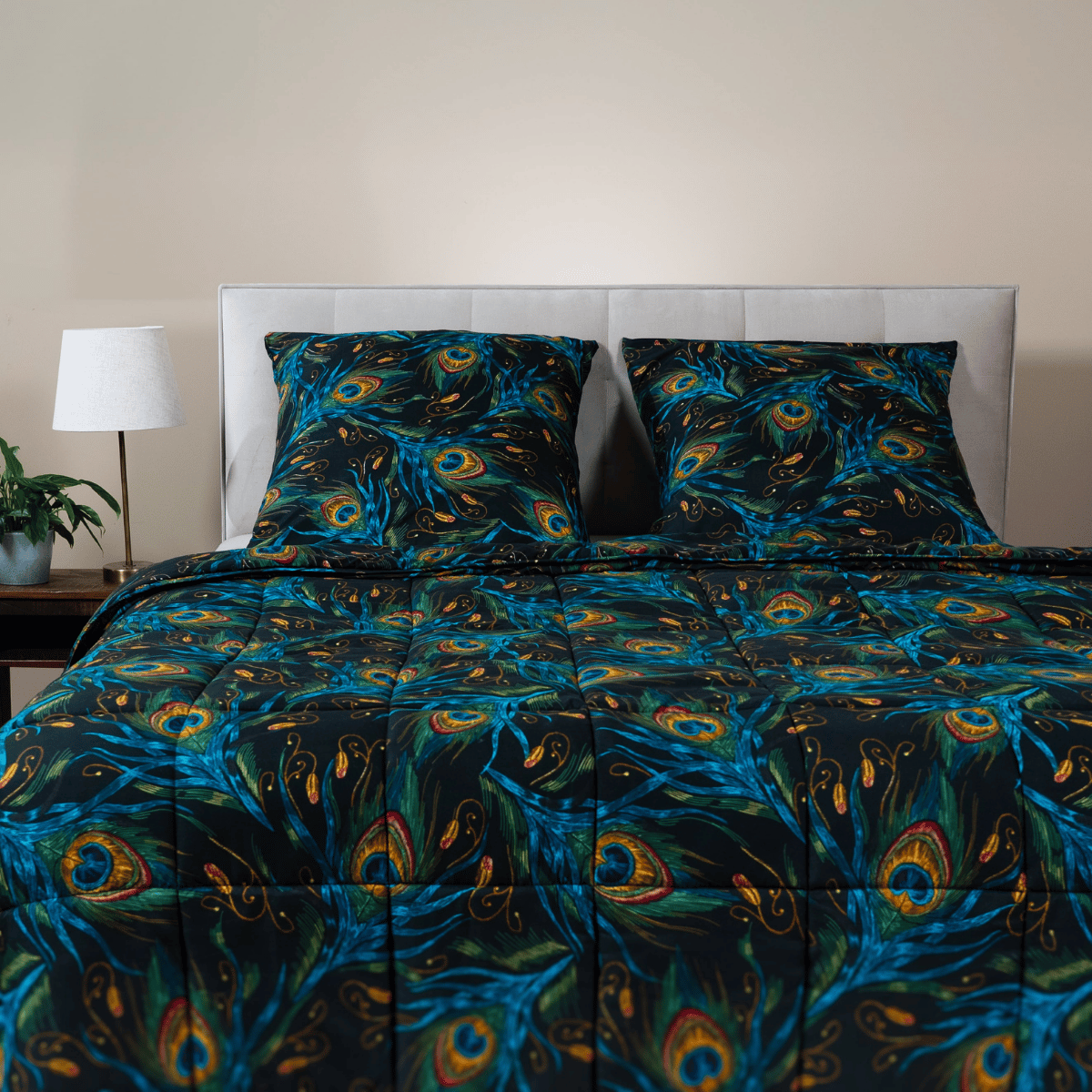 Zelesta Comfort Design Sommerbettdecke - Peacock Feathers