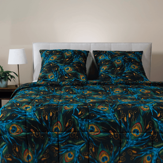 Zelesta Comfort Design Sommerbettdecke - Peacock Feathers