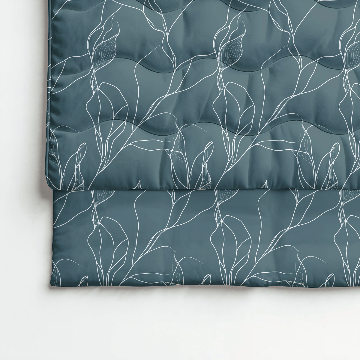 Zelesta Pure Design Baumwollbettdecke - White Leaves