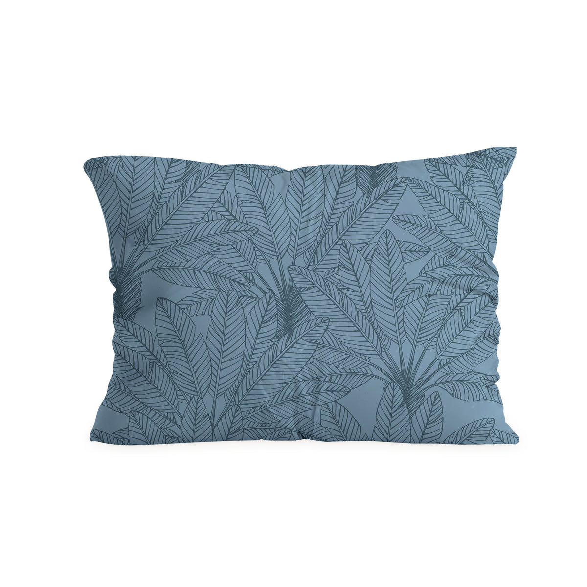 Zelesta Comfort Design Nahtloser Kissenbezug 2er-Set - Botanical Line Art Blue