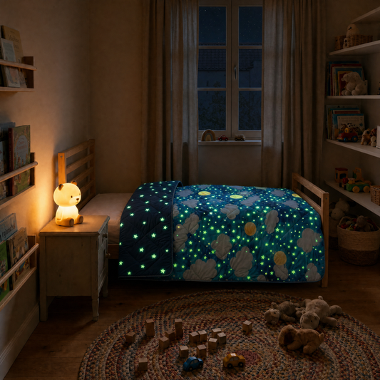 Zelesta Comfort Glow in the Dark Bettdecke - Magische Nacht