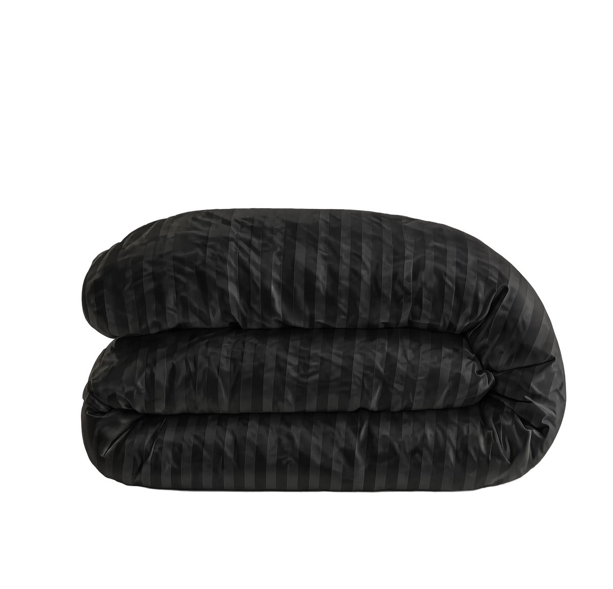 Zelesta Deluxe Hotel Stripe Nahtlose Satin-Baumwolle Bettdecke - Schwarz