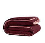 Zelesta Comfort Duo Nahtlose Bettdecke - Altrosa & Bordeauxrot