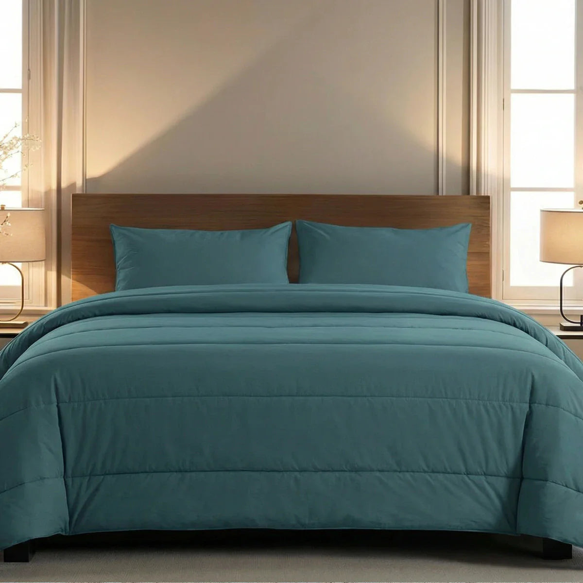 Zelesta Comfort Uni Sommerbettdecke - Meeresgrün