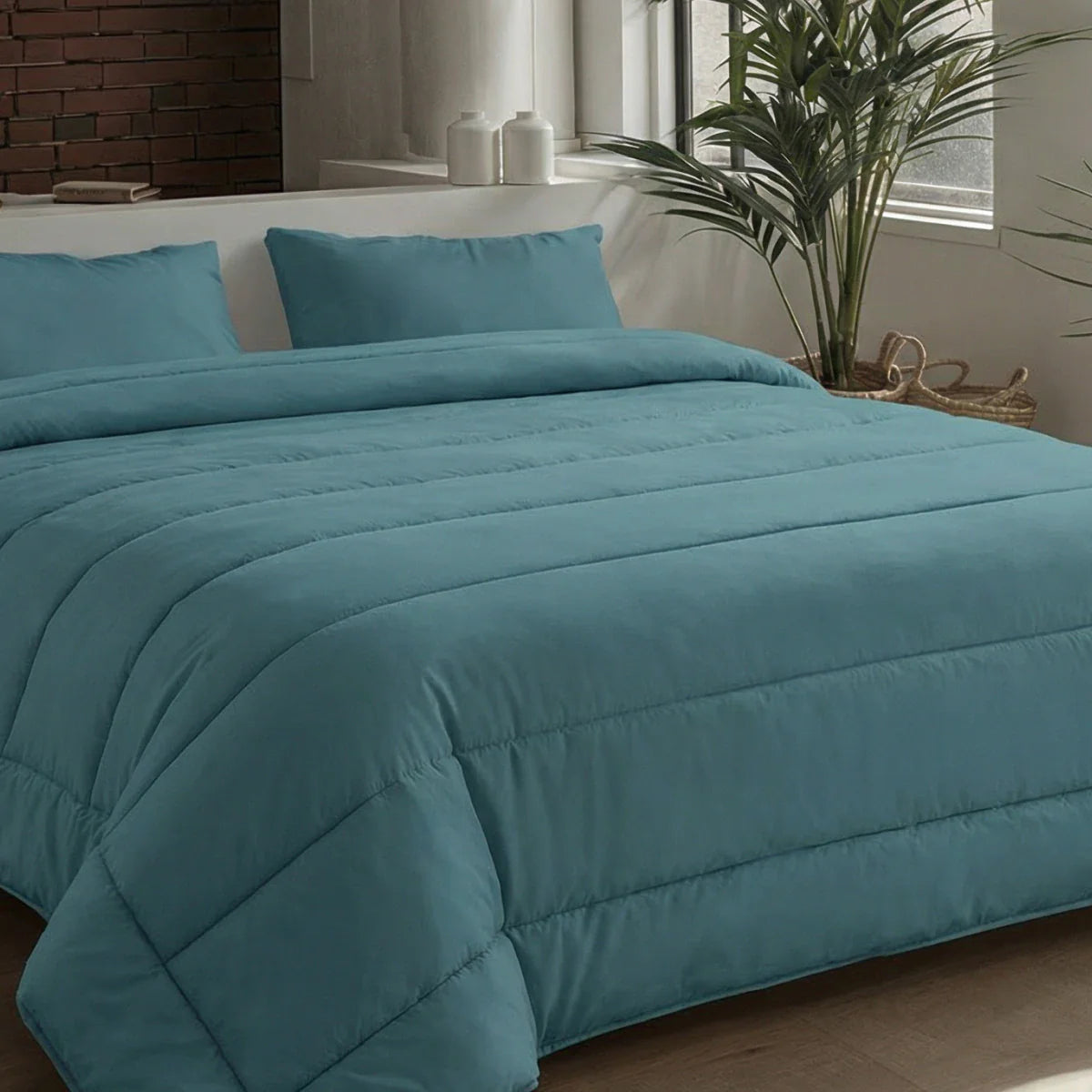 Zelesta Comfort Uni Sommerbettdecke - Meeresgrün