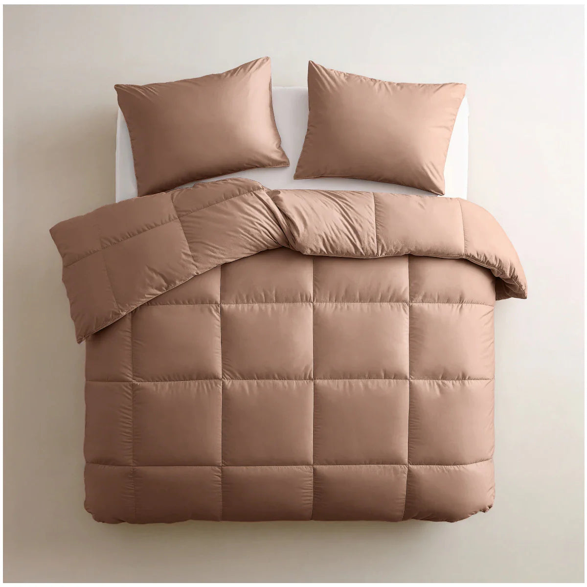 Zelesta Deluxe Uni Satin Baumwoll Sommerbettdecke – Erdrot