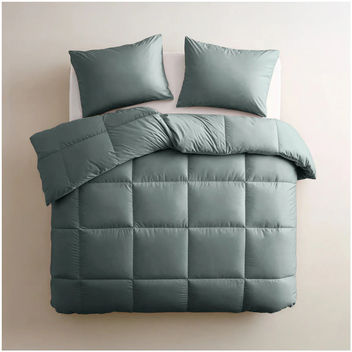 Zelesta Deluxe Uni Satin Baumwoll-Sommerbettdecke – Grün