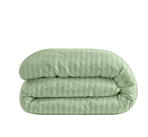 Zelesta Deluxe Hotel Stripe Nahtlose Satin-Baumwolle Bettdecke - Grün