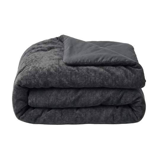 Zelesta Special Jersey Chenille Bettdecke - Metallgrau