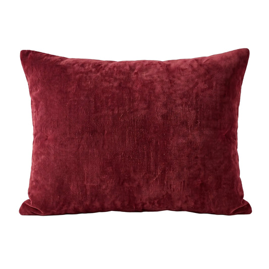 Zelesta Special Jersey Chenille Kissenbezug-Set, 2 Stück - Barockrot