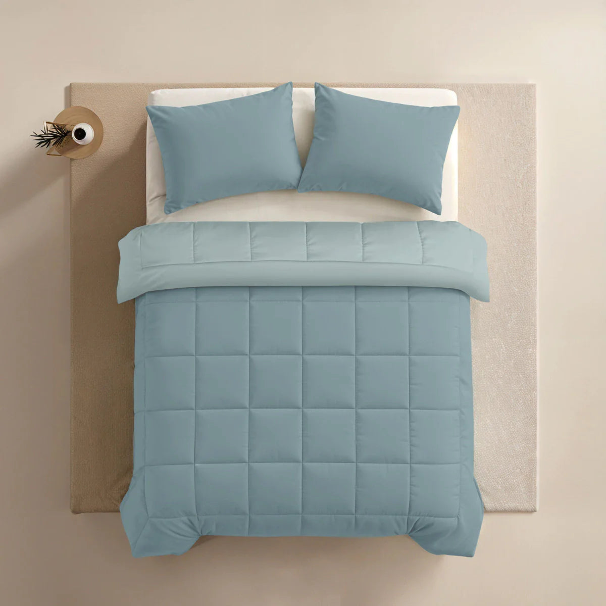 Zelesta Pure Duo Cotton Duvet - Grey-Blue & Light Blue