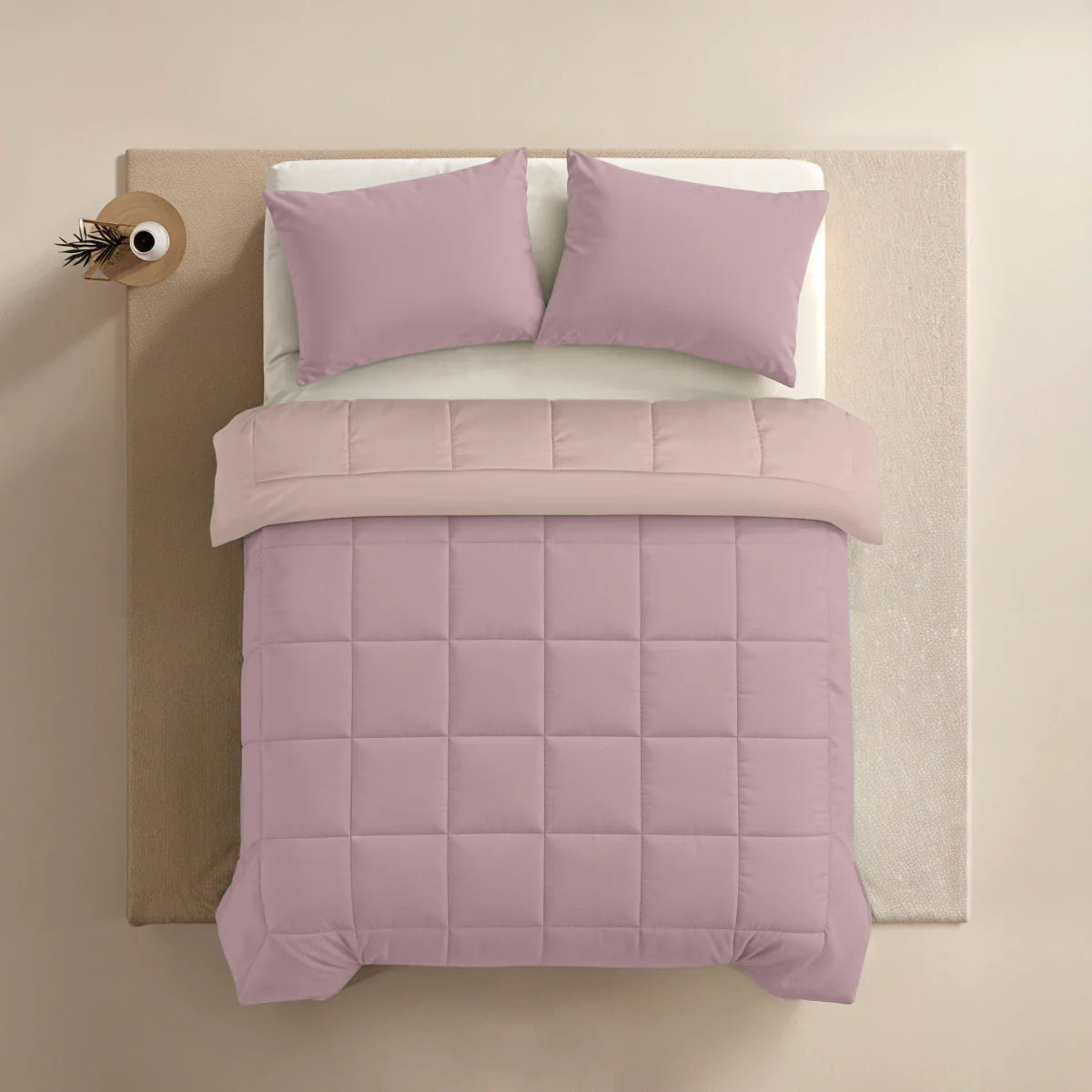 Zelesta Pure Duo Cotton Duvet - Soft Purple & Soft Pink