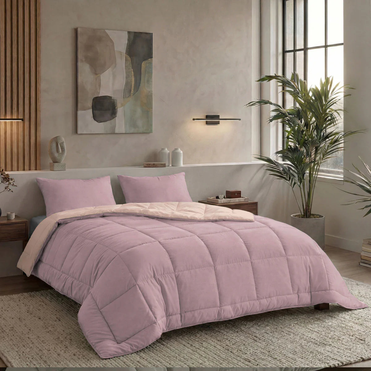 Zelesta Pure Duo Baumwoll-Sommerdecke - Sanftes Flieder & Sanftes Rosa