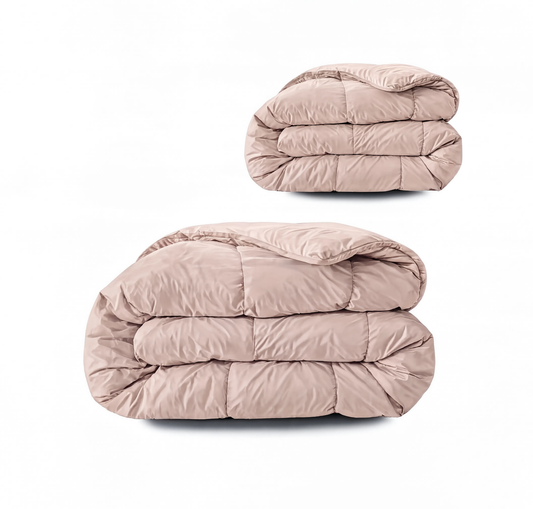 Zelesta Pure Uni 4-Jahreszeiten Baumwollbettdecke – Rosa