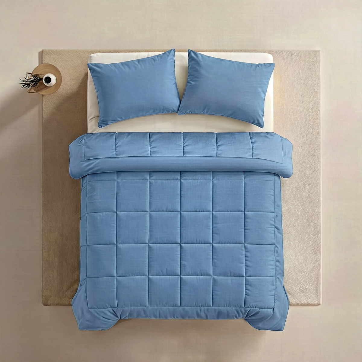 Zelesta Pure Uni Cotton Pillowcase Set Of 2 - Blue