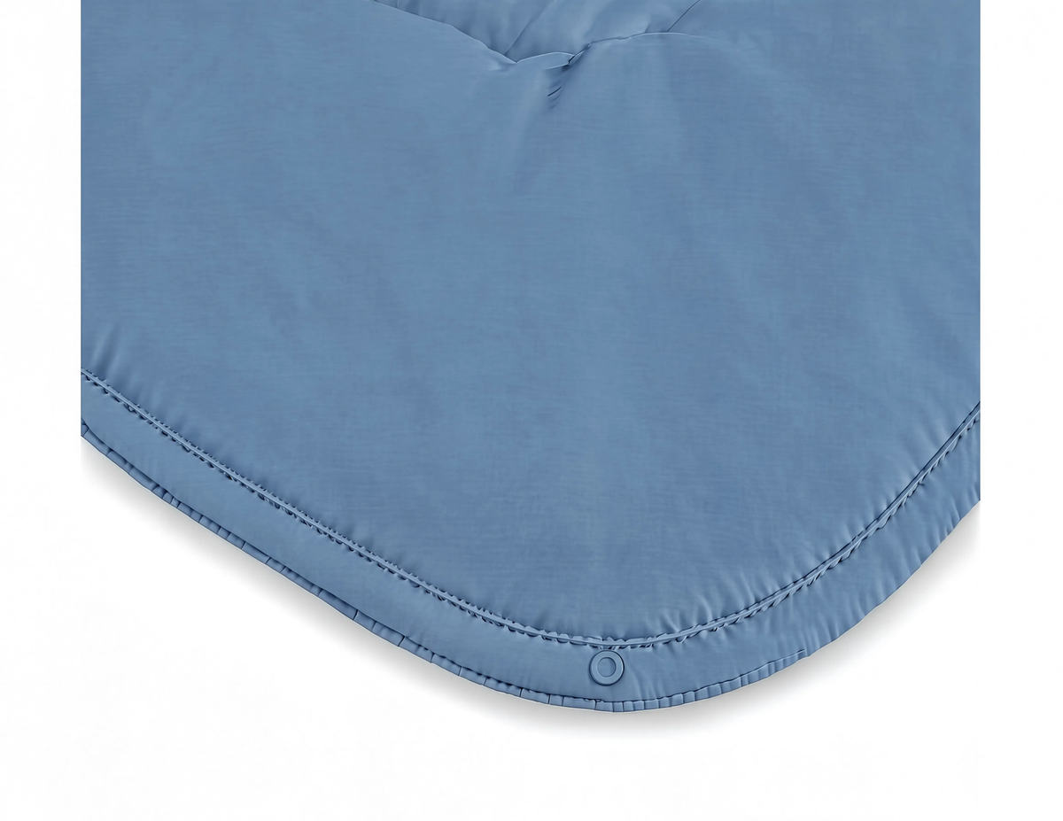 Zelesta Pure Uni 4-Jahreszeiten Baumwollbettdecke – Blau