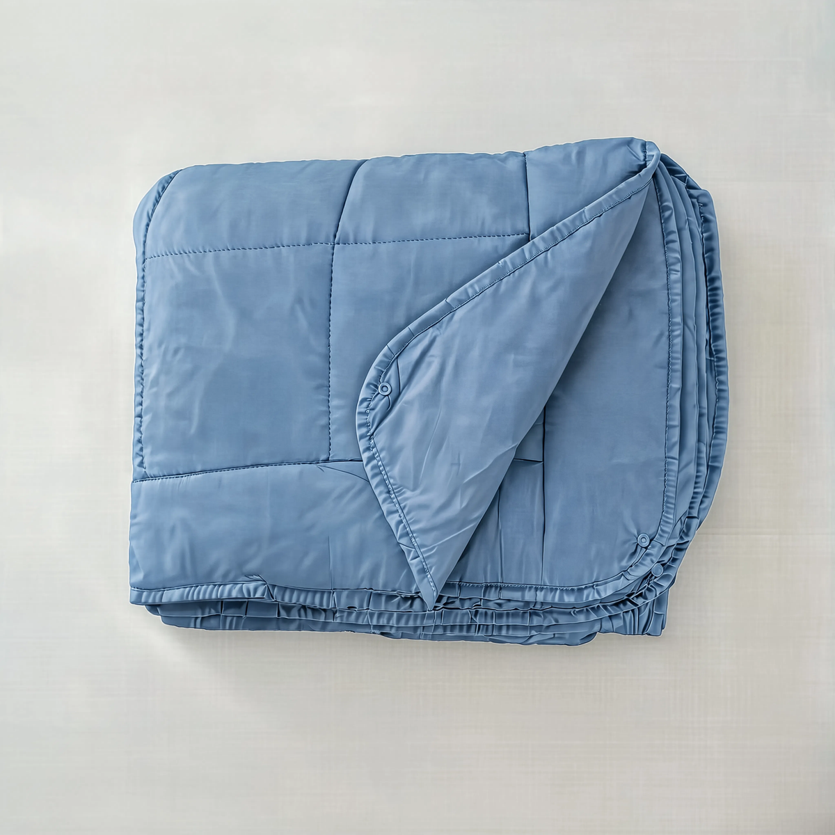 Zelesta Pure Uni 4-Jahreszeiten Baumwollbettdecke – Blau