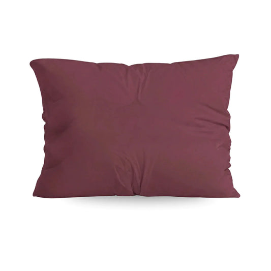 Zelesta Pure Uni Baumwoll-Kissenbezug-Set, 2 Stück – Bordeauxrot