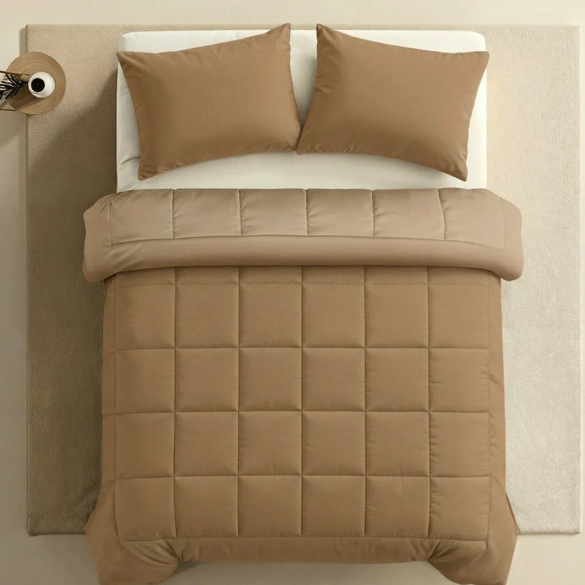 Zelesta Pure Uni Baumwoll-Sommerdecke - Kakaobraun