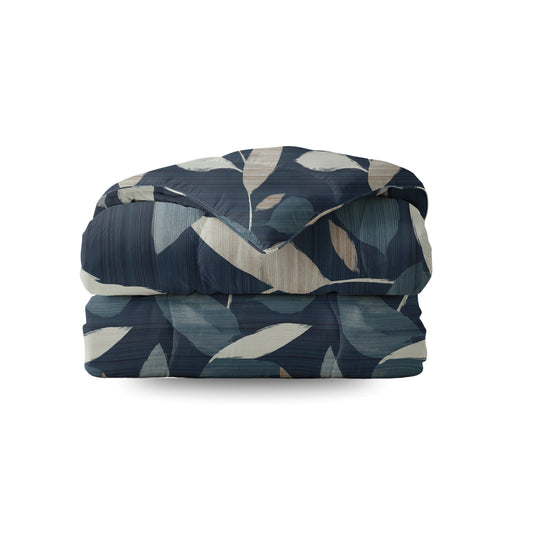 Zelesta Pure Design Baumwollbettdecke - Dark Leaves