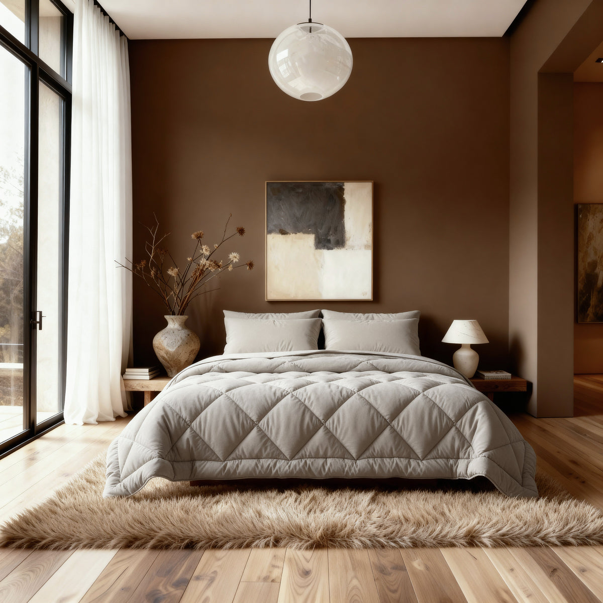 Zelesta Comfort Uni Diamond Bettdecke - Sandbeige