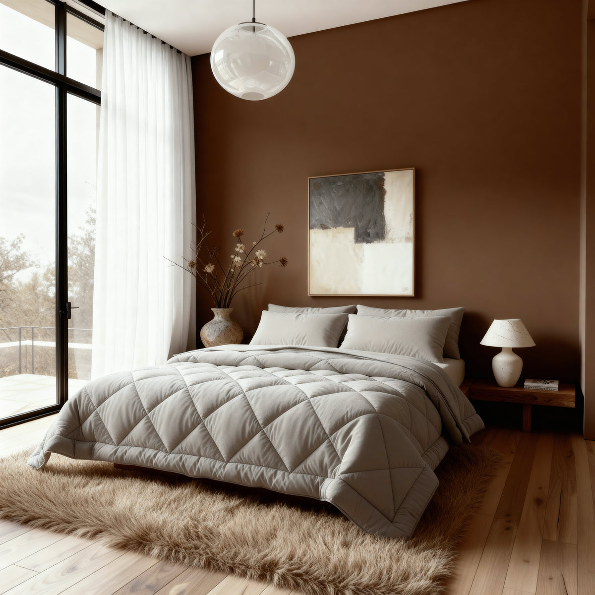 Zelesta Comfort Uni Diamond Bettdecke - Sandbeige