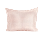 Zelesta Deluxe Hotel Stripe Nahtlose Satin-Baumwolle Kissenbezug-Set, 2 Stück - Rosa