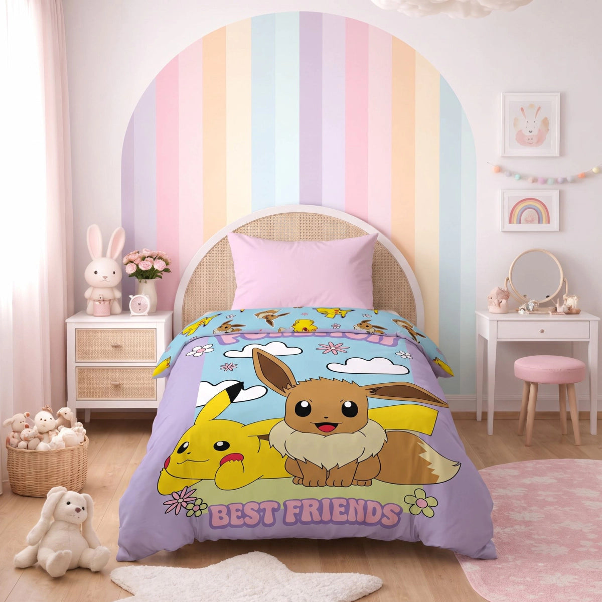Kids Duvet - Pokémon - Pikachu & Eevee