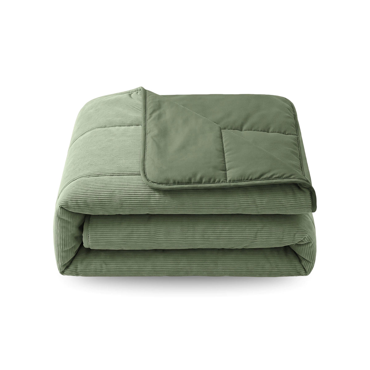 Zelesta Special Corduroy Percale Cotton Duvet - Forest Green