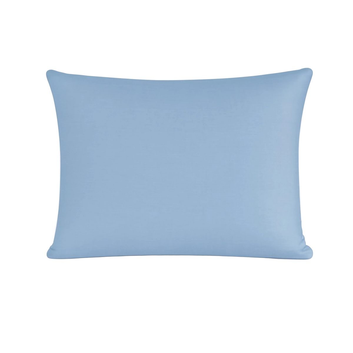 Zelesta Pure Uni Nahtloser Kissenbezug 2er-Set aus Baumwolle - Soft Chambray Blau