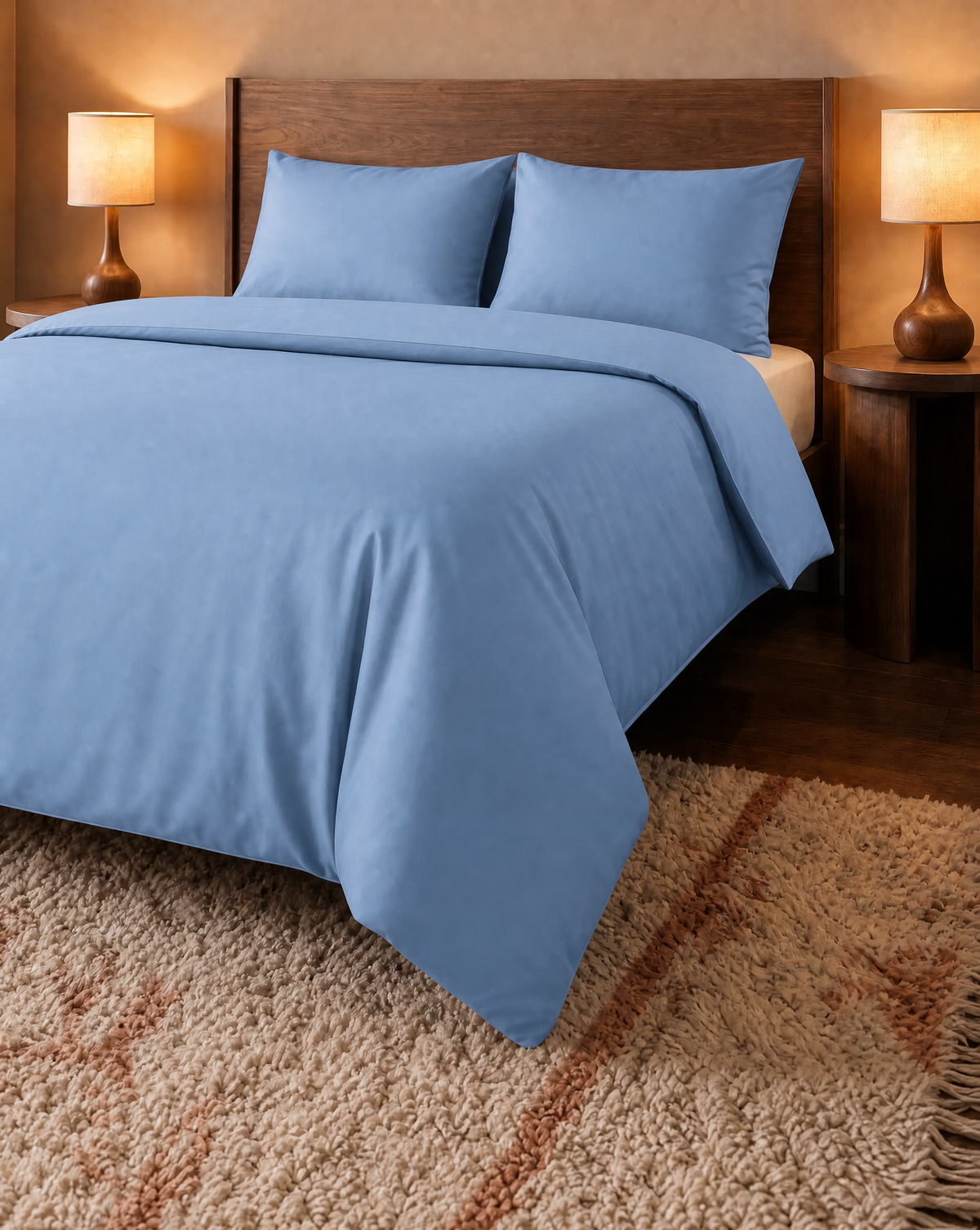 Zelesta Pure Uni Seamless Cotton Duvet - Soft Chambray Blue