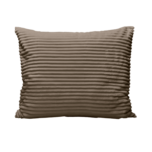Zelesta Special Teddy Groove Kissenbezug-Set, 2 Stück – Taupe