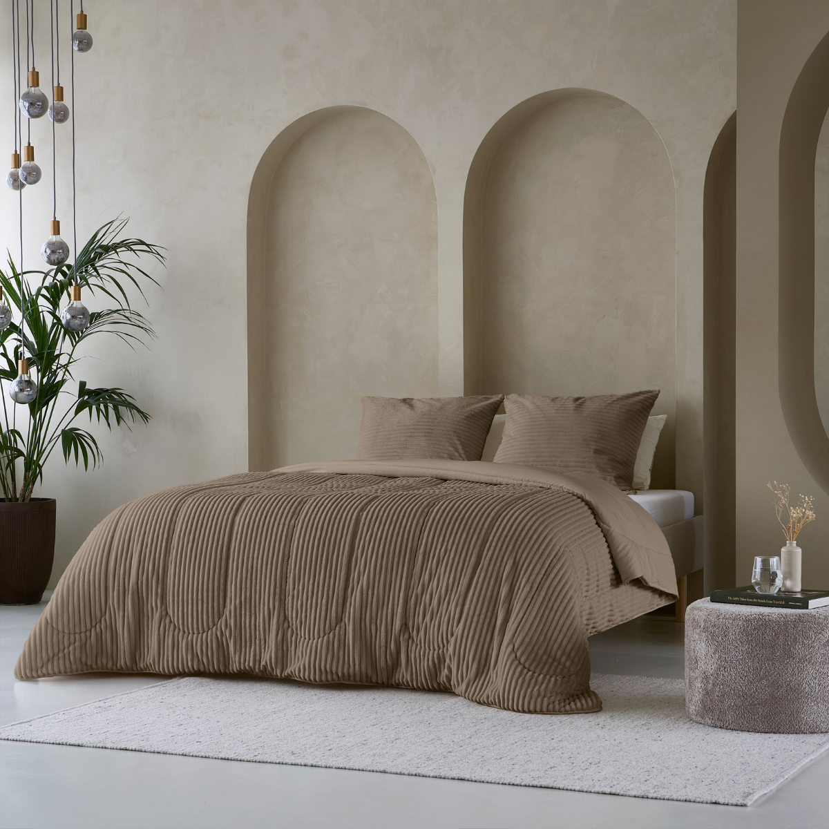 Zelesta Special Teddy Groove Bettdecke - Taupe