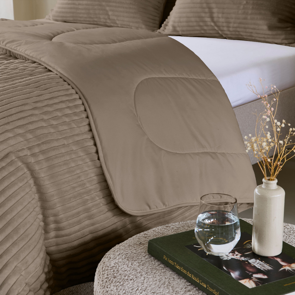 Zelesta Special Teddy Groove Bettdecke - Taupe