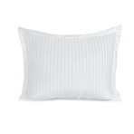Zelesta Deluxe Hotel Stripe Nahtlose Satin-Baumwolle Kissenbezug-Set, 2 Stück - Weiß
