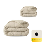 Zelesta Pure Uni Cotton 4-Jahreszeiten-Steppdecke – Wüstensand