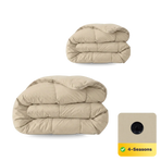 Zelesta Comfort Uni 4-Jahreszeiten-Steppdecke – Warm Sand