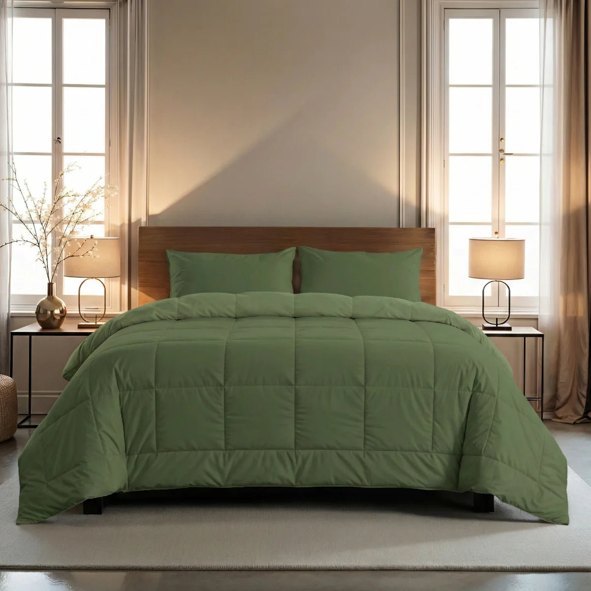 Zelesta Comfort Uni Duvet - Salbeigrün