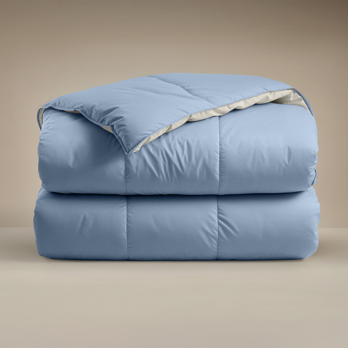 Zelesta Deluxe Duo Bettdecke aus Perkal-Baumwolle – Traumblau & Creme