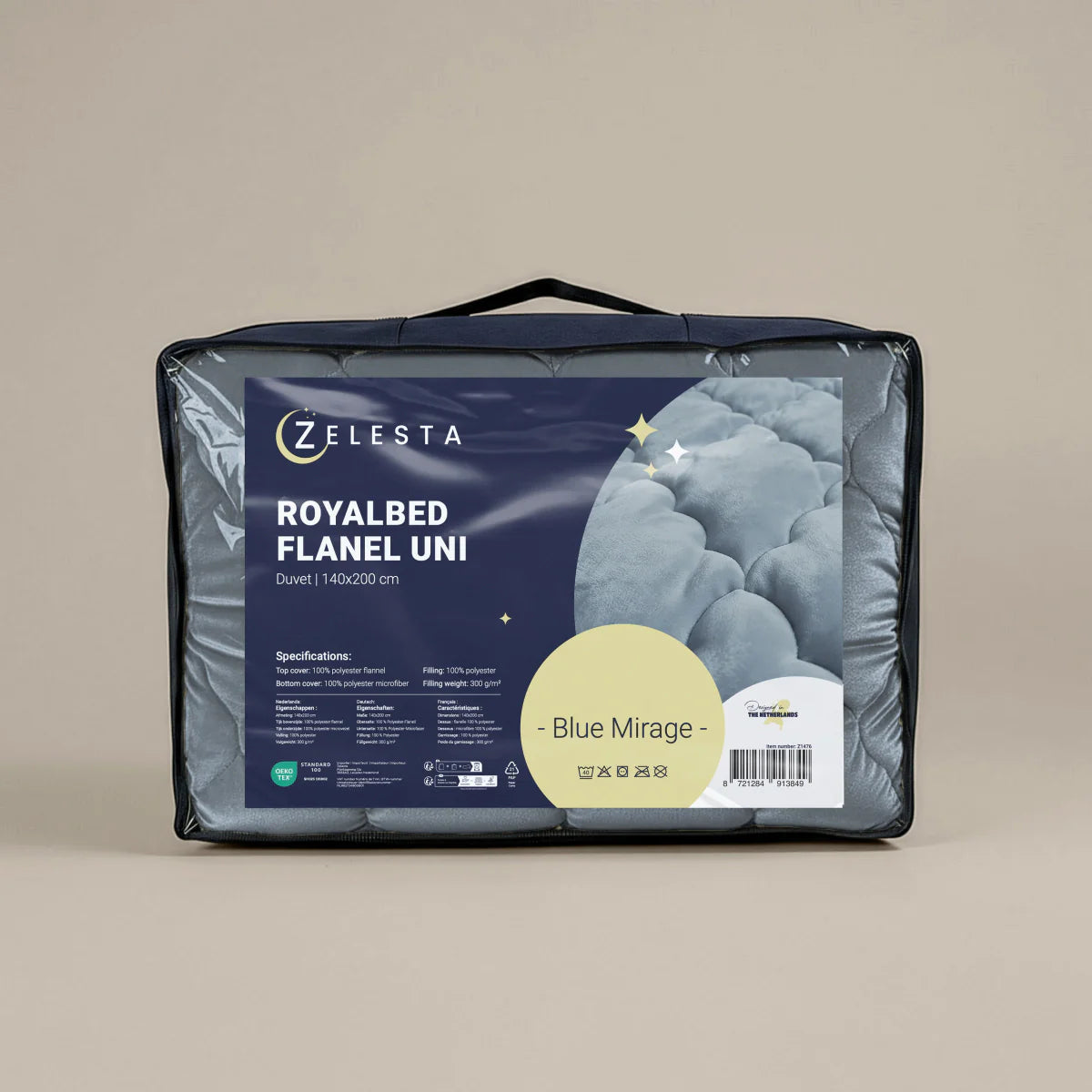 Zelesta Special Flanell Uni Bettdecke – Blau