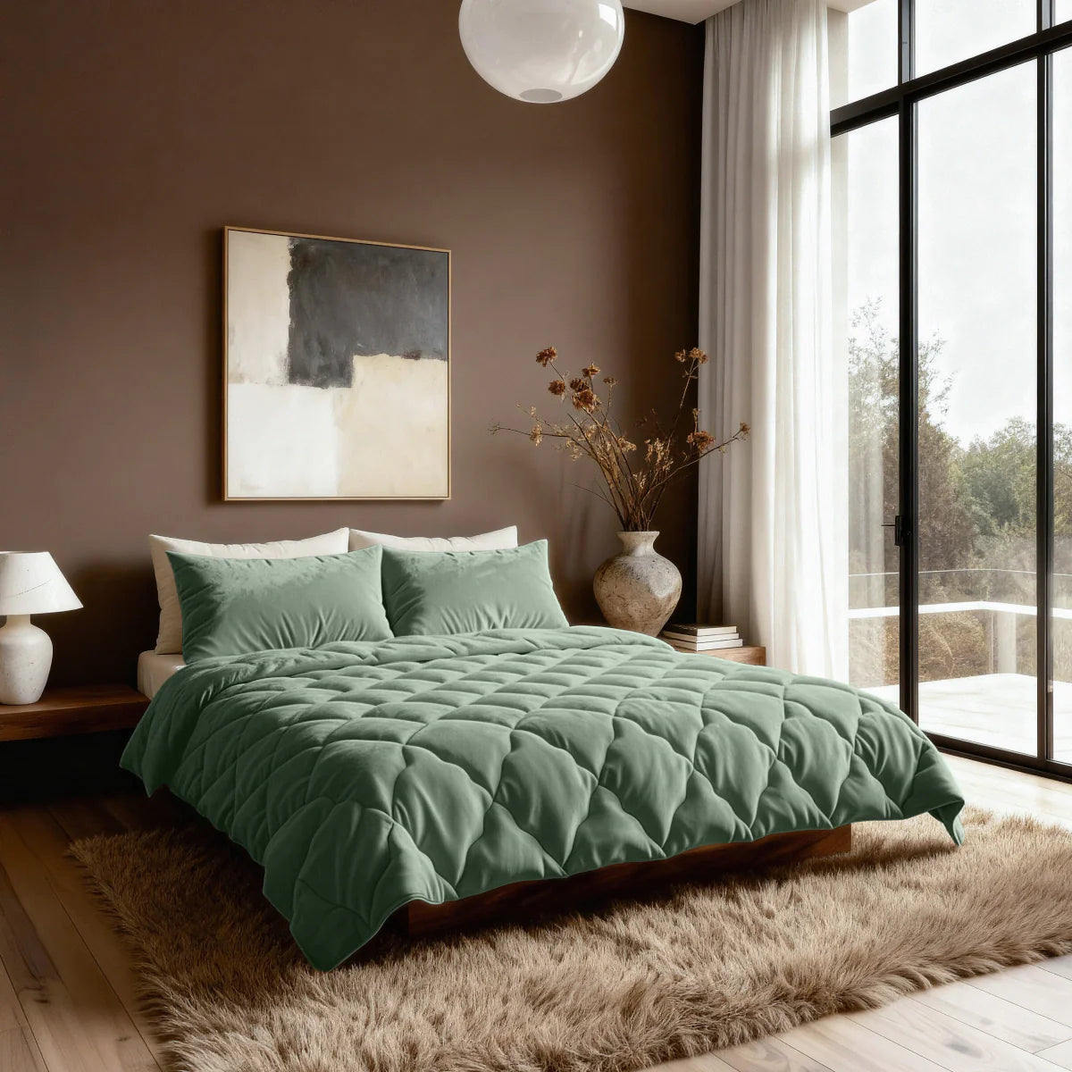 Zelesta Special Flanell Uni Bettdecke – Grün