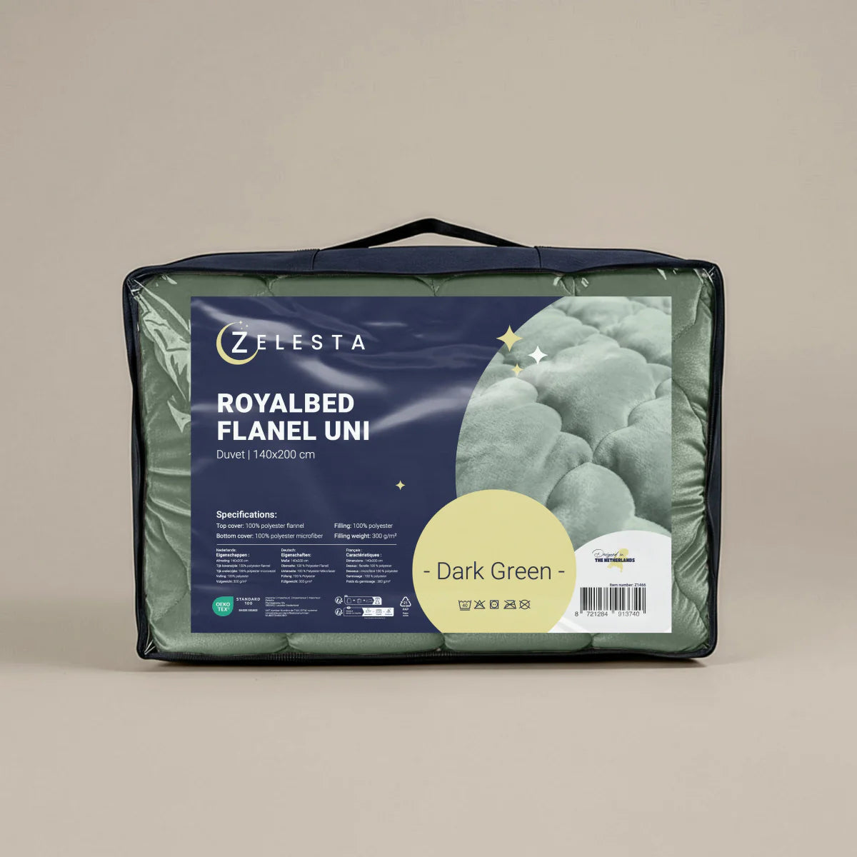 Zelesta Special Flanell Uni Bettdecke – Grün